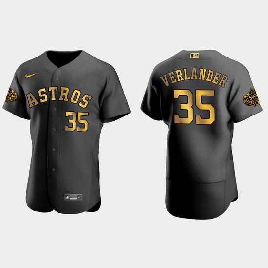 Men Houston Astros Justin Verlander 2022 Mlb All Star Game Authentic Black Men Jersey->2022 all star->MLB Jersey