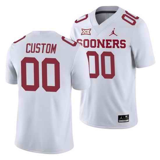 Oklahoma Sooners Custom White College Football Men'S Jersey->->Custom Jersey
