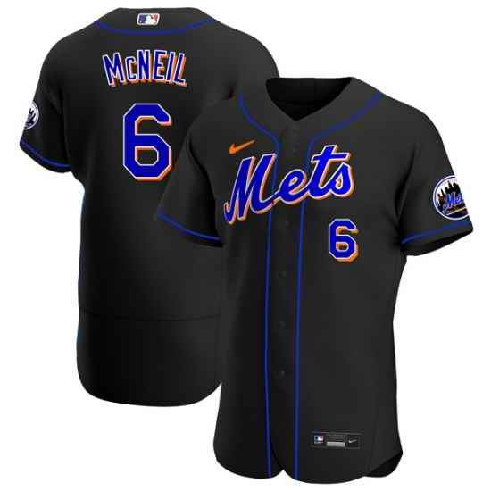 Mens Nike New York Mets #6 Jeff McNeil Black Alternate Stitched Baseball Jersey->toronto blue jays->MLB Jersey