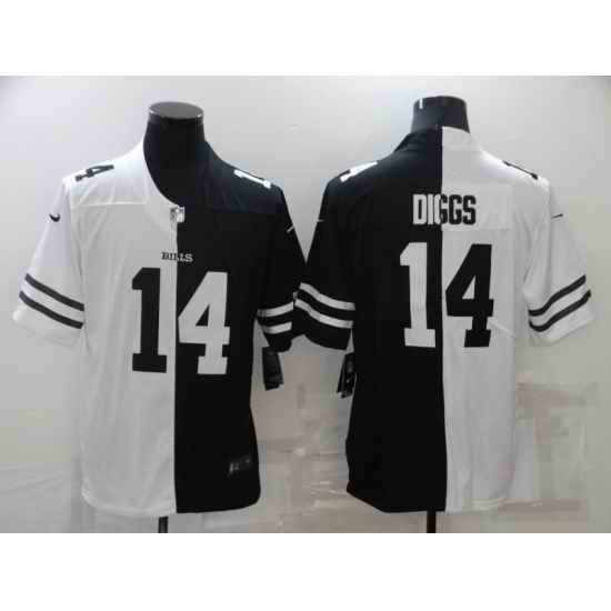 Men Nike Buffalo Bills #14 Stefon Diggs Black White Split Limited Jersey->las vegas raiders->NFL Jersey