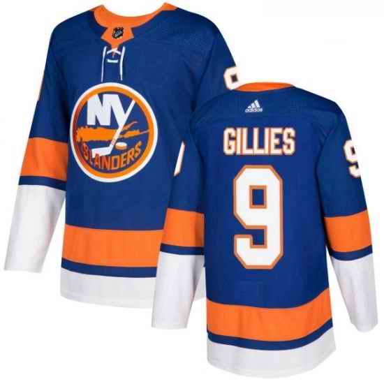 Men Adidas New York Islanders #9 Clark Gillies Premier Royal Blue Home NHL Jersey->new york rangers->NHL Jersey