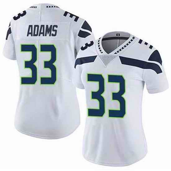 Womenn Seattle Seahawks Jamal Adams #33 White Vapor Limited NFL Jersey->women nfl jersey->Women Jersey