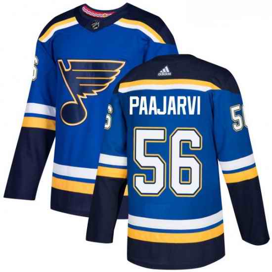 Youth Adidas St Louis Blues #56 Magnus Paajarvi Premier Royal Blue Home NHL Jersey->youth nhl jersey->Youth Jersey