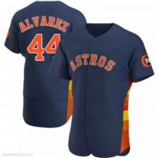 Mens Houston Astros #44 Yordan Alvarez Authentic Navy Alternate Jerseys->detroit tigers->MLB Jersey