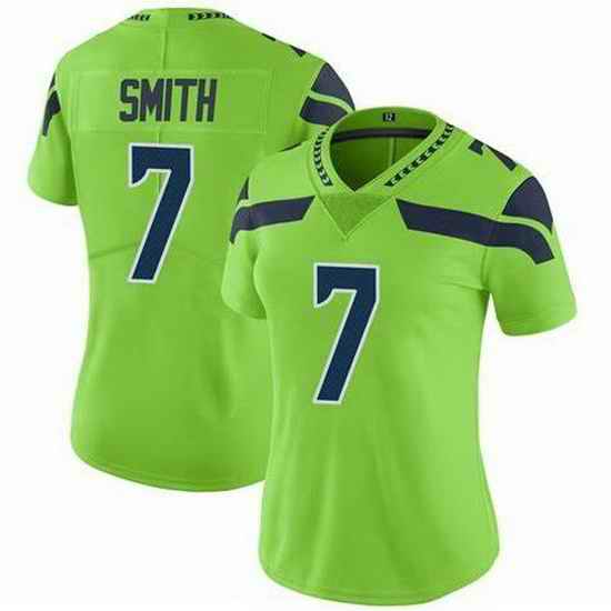 Women Seattle Seahawks Geno Smith #7 Green Vapor Limited Football Jersey->women nfl jersey->Women Jersey