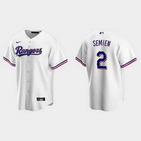 Men Texas Rangers #2 Marcus Semien White Cool Base Stitched Baseball jersey->texas rangers->MLB Jersey