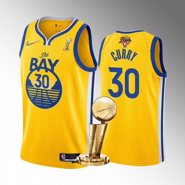 Men's Golden State Warriors #30 Stephen Curry Gold 2022 NBA Finals Champions Stitched Jersey->indiana pacers->NBA Jersey