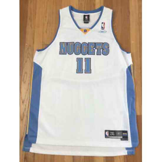Men Reebok NBA Denver Nuggets Earl Boykins White Basketball Swingman Jersey->new york knicks->NBA Jersey