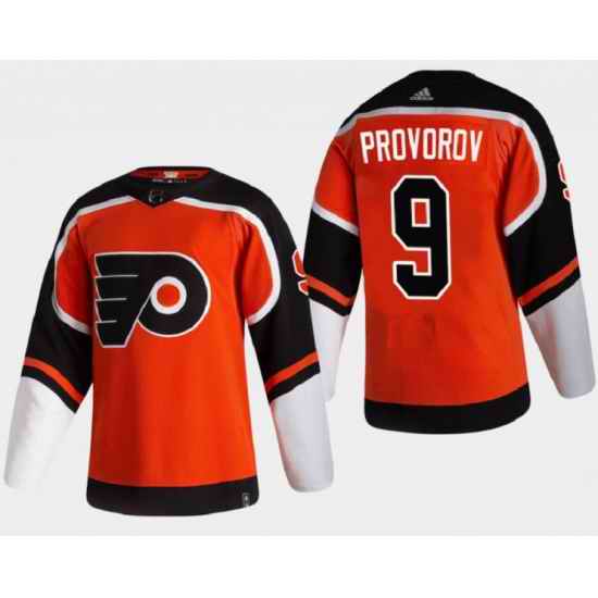 Men Philadelphia Flyers #9 Ivan Provorov Orange Reverse Retro Stitched NHL Jersey->ottawa senators->NHL Jersey