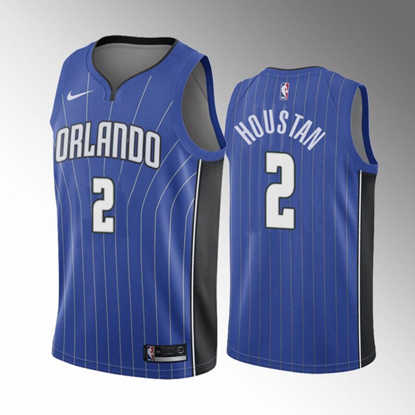 Men's Orlando Magic #2 Caleb Houstan Blue 2022 Draft Basketball  Stitched Jersey->portland trail blazers->NBA Jersey