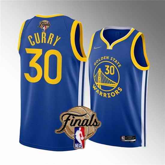 Men Golden State Warriors #30 Stephen Curry 2022 Royal NBA Finals Stitched Jersey->nba shorts->NBA Jersey