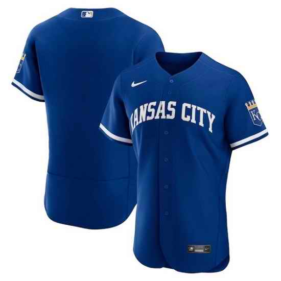 Men Kansas City Royals Blank Blue Flex Base Stitched Jersey->kansas city royals->MLB Jersey