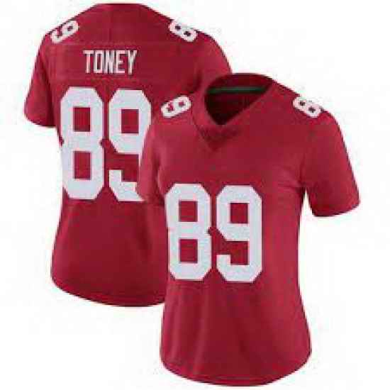 Women Nike New York Giants #89 Kadarius Toney Red Vapor Untouchable Limited Jersey->women nfl jersey->Women Jersey
