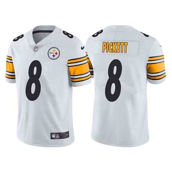 Men Pittsburgh Steelers #8 Kenny Pickett White Vapor Untouchable Limited Stitched Jersey->pittsburgh steelers->NFL Jersey
