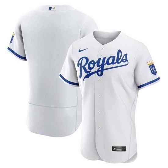 Men Kansas City Royals Blank White Flex Base Stitched Jersey->kansas city royals->MLB Jersey