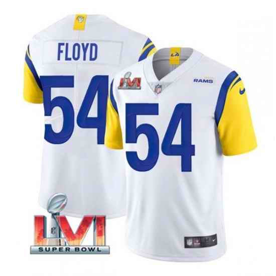 Nike Los Angeles Rams #54 Leonard Floyd White 2022 Super Bowl LVI Vapor Limited Jersey->los angeles rams->NFL Jersey