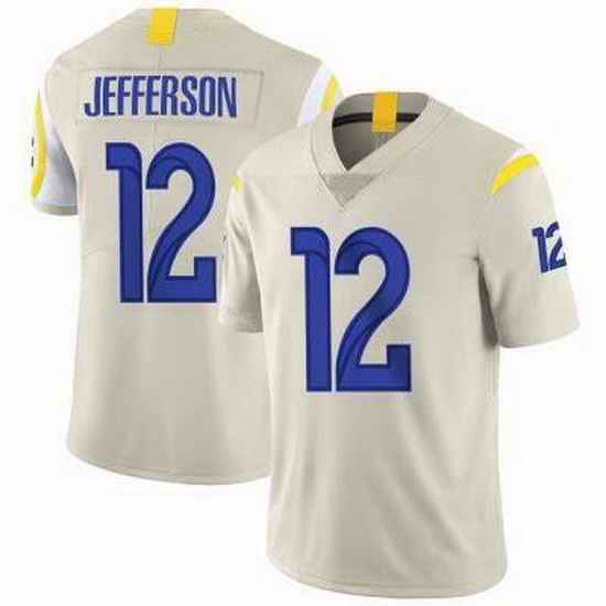 Men Los Angeles Rams #12 Van Jefferson Bone Stitched Football Limited Jersey->los angeles rams->NFL Jersey