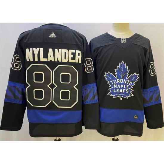 Men Toronto Maple Leafs Black #88 William Nylander Alternate Premier Breakaway Reversible Stitched jersey->anaheim ducks->NHL Jersey