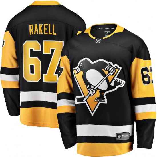 Mens Adidas PITTSBURGH PENGUINS #67 Rickard Rakell Authentic Black Home NHL Jersey->pittsburgh penguins->NHL Jersey