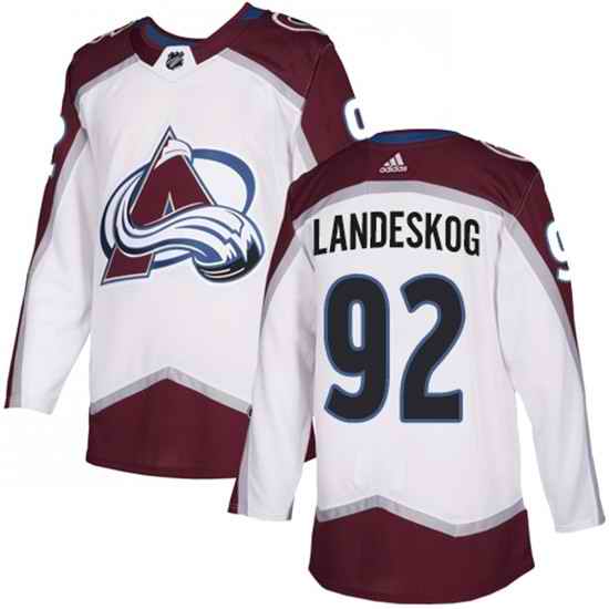 Youth Colorado Avalanche #92 Gabriel Landeskog White Stitched NHL Jersey->san jose sharks->NHL Jersey