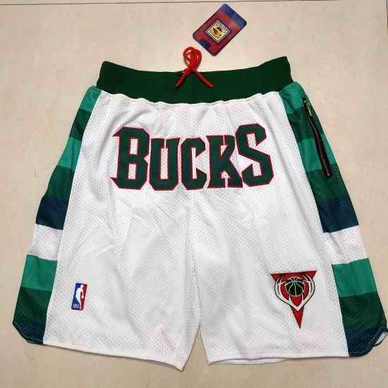 Milwaukee Bucks Basketball Shorts 011->nba shorts->NBA Jersey