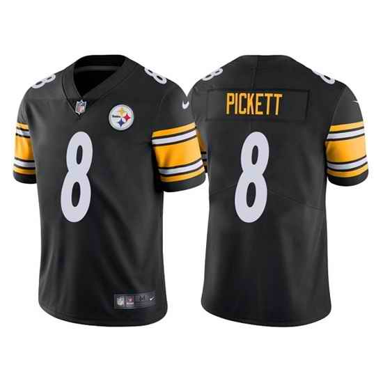 Men Pittsburgh Steelers #8 Kenny Pickett Black Vapor Untouchable Limited Stitched Jersey->pittsburgh steelers->NFL Jersey