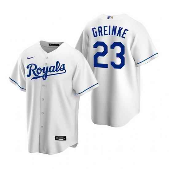 Men Kansas City Royals #23 Zack Greinke White Cool Base Stitched jersey->kansas city royals->MLB Jersey