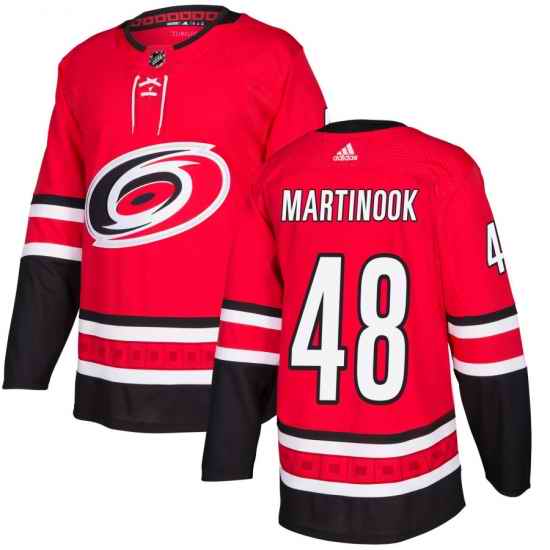 Mens Adidas Carolina Hurricanes #48 Jordan Martinook Authentic Red Drift Fashion NHL Jersey->carolina hurricanes->NHL Jersey