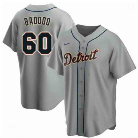 Men Detroit Tigers #60 Akil Baddoo Grey Cool Base Stitched jersey->detroit tigers->MLB Jersey