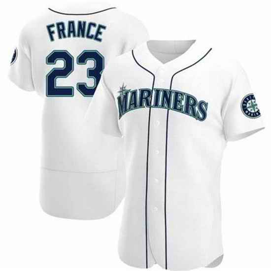 Men Nike Seattle Mariners #23 Ty France White Cool Base Stitched Jersey->toronto blue jays->MLB Jersey