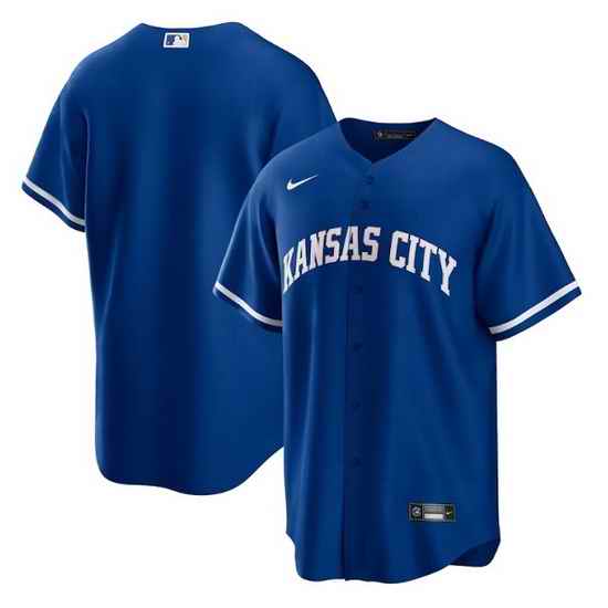 Men Kansas City Royals Blank Royal Cool Base Stitched jersey->kansas city royals->MLB Jersey