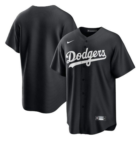 Men's Los Angeles Dodgers Blank Black Cool Base Stitched Baseball Jersey->chicago cubs->MLB Jersey