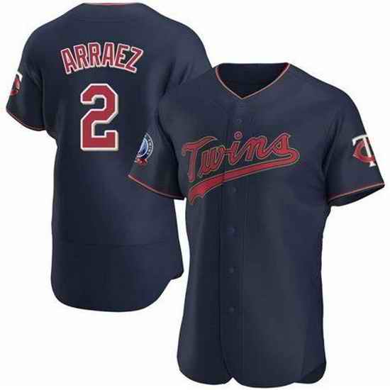 Men Minnesota Twins #2 Luis Arraez Men Nike Navy Home 2020 Flex Base Player MLB Jersey->women mlb jersey->Women Jersey