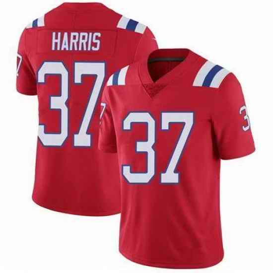 Women New England Patriots Damien Harris #37 Red Vapor Limited Jersey->women nfl jersey->Women Jersey