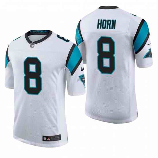 Men's Carolina Panthers #8 Jaycee Horn White Stitched Football Limited Jersey->carolina panthers->NFL Jersey