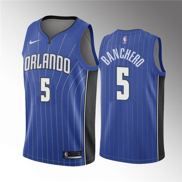 Men's Orlando Magic #5 Paolo Banchero Blue 2022 Draft Basketball  Stitched Jersey->oklahoma city thunder->NBA Jersey