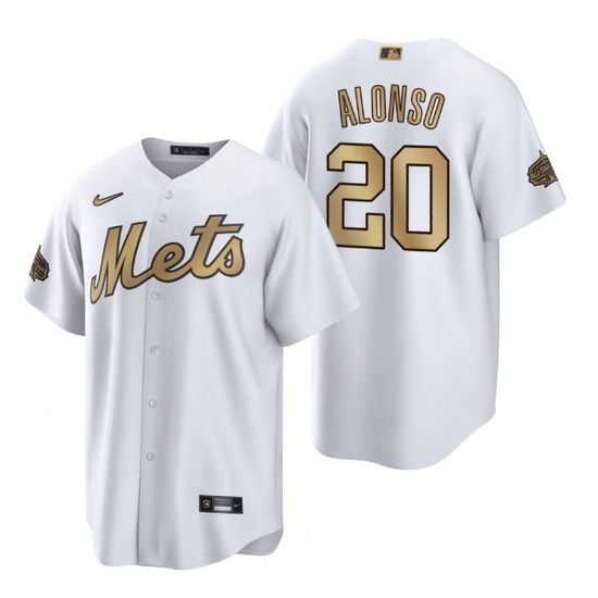 Men New York Mets #20 Pete Alonso 2022 All Star White Cool Base Stitched Baseball Jersey->seattle mariners->MLB Jersey