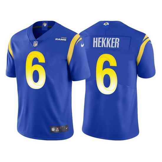 Men Los Angeles Rams #6 Johnny Hekker Vapor Limited Blue Jersey->los angeles rams->NFL Jersey
