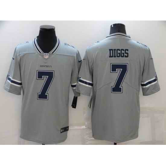 Men's Dallas Cowboys #7 Trevon Diggs Gray Limited Player Jersey->miami dolphins->NFL Jersey