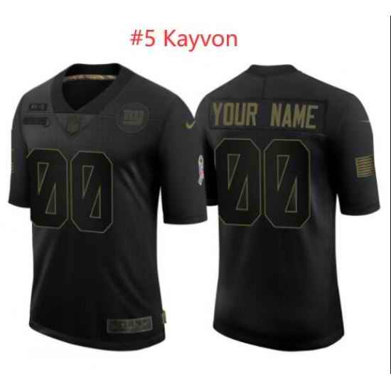 Men's New York Giants #5 Kayvon Thibodeaux Black Salute To Service Jersey->women nfl jersey->Women Jersey
