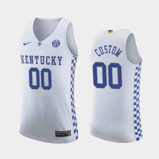Kentucky Wildcats Custom White Authentic Men'S Jersey->->Custom Jersey