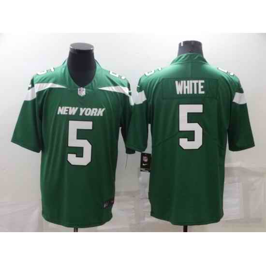 Men's New York Jets #5 Mike White Nike Gotham Green Limited Player Jersey->new york jets->NFL Jersey