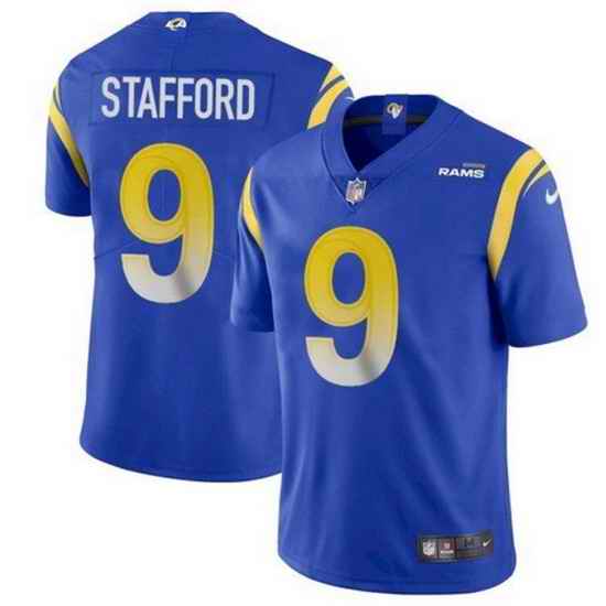 Youth Los Angeles Rams #9 Matthew Stafford Royal Vapor Untouchable Limited Stitched Jersey->youth nfl jersey->Youth Jersey