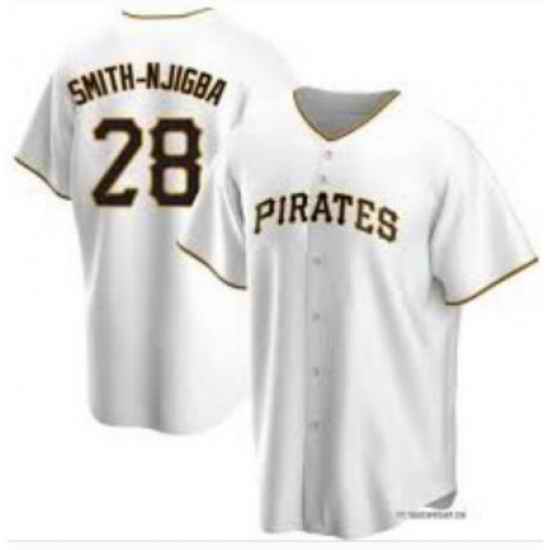 Men Nike Pittsburgh Pirates #28 Canaan Elijah Smith-Njigba White Cool Base Stitched MLB Jerseys->san diego padres->MLB Jersey