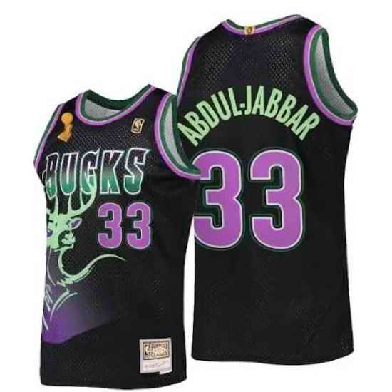 Men's Milwaukee Bucks Kareem Abdul-Jabbar Mitchell & Ness Jersey->sacramento kings->NBA Jersey