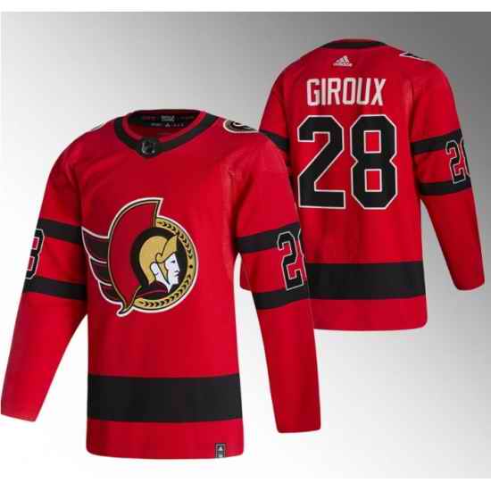 Men Ottawa Senators #28 Claude Giroux 2021 Red Reverse Retro Stitched Jersey->anaheim ducks->NHL Jersey
