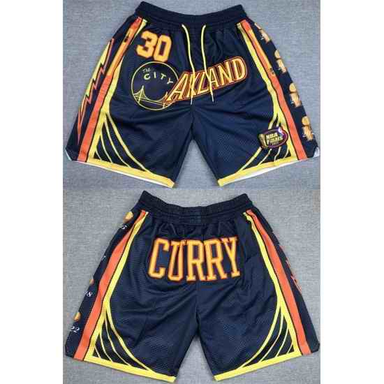 Men Golden State Warriors #30 Stephen Curry Navy Shorts 28Run Small 29->minnesota timberwolves->NBA Jersey