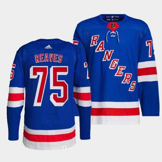 Men New York Rangers #75 Ryan Reaves Blue Stitched Jersey->new york rangers->NHL Jersey