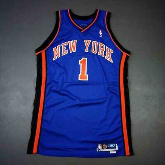 Men New York Knicks #1 Penny Hardaway Blue Jersey->->Custom Jersey