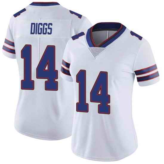 Women's Buffalo Bills #14 Stefon Diggs White Vapor Untouchable Stitched NFL Nike Limited Jersey->women nfl jersey->Women Jersey